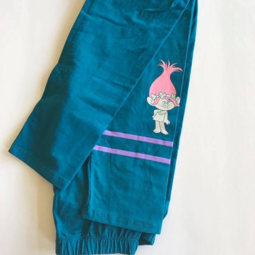 NWT Trolls leggings teal Dreamworks Juniors XS - Picture 4 of 5